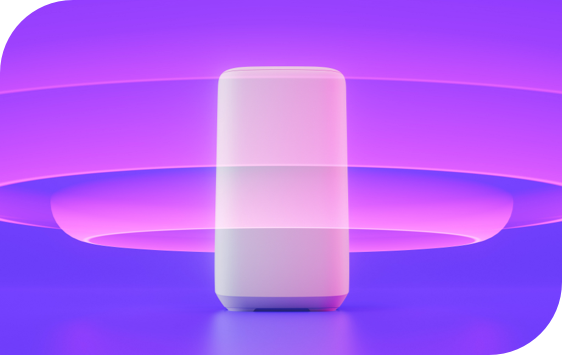 Image of wifi router with beams coming out of it.